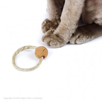 Jouet pour chat en liège et chanvre