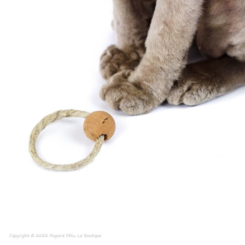 Jouet pour chat en liège et chanvre