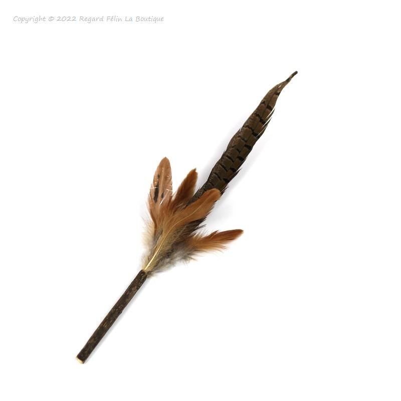 Jouet pour chat matatabi et plumes