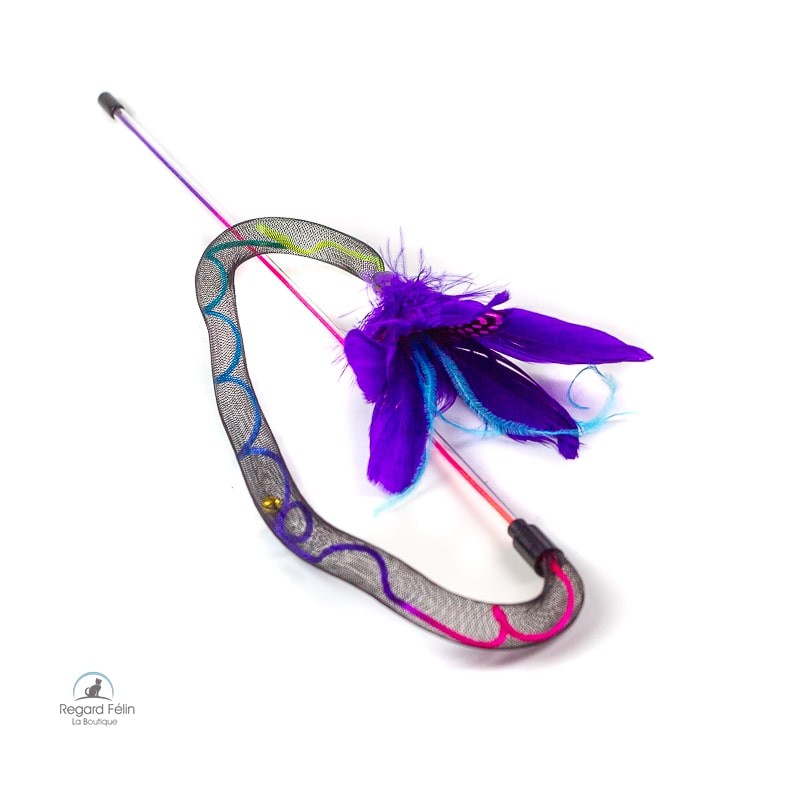 Plumeau jouet serpentin pour chat et chaton