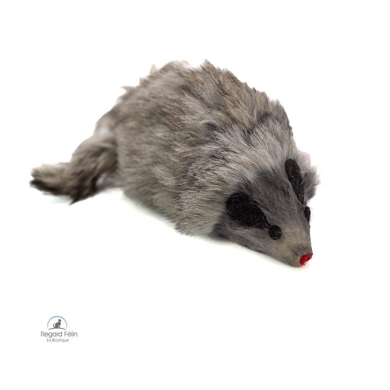 Souris sonore pour chat en fourrure