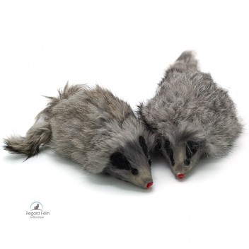 Souris sonore pour chat en fourrure