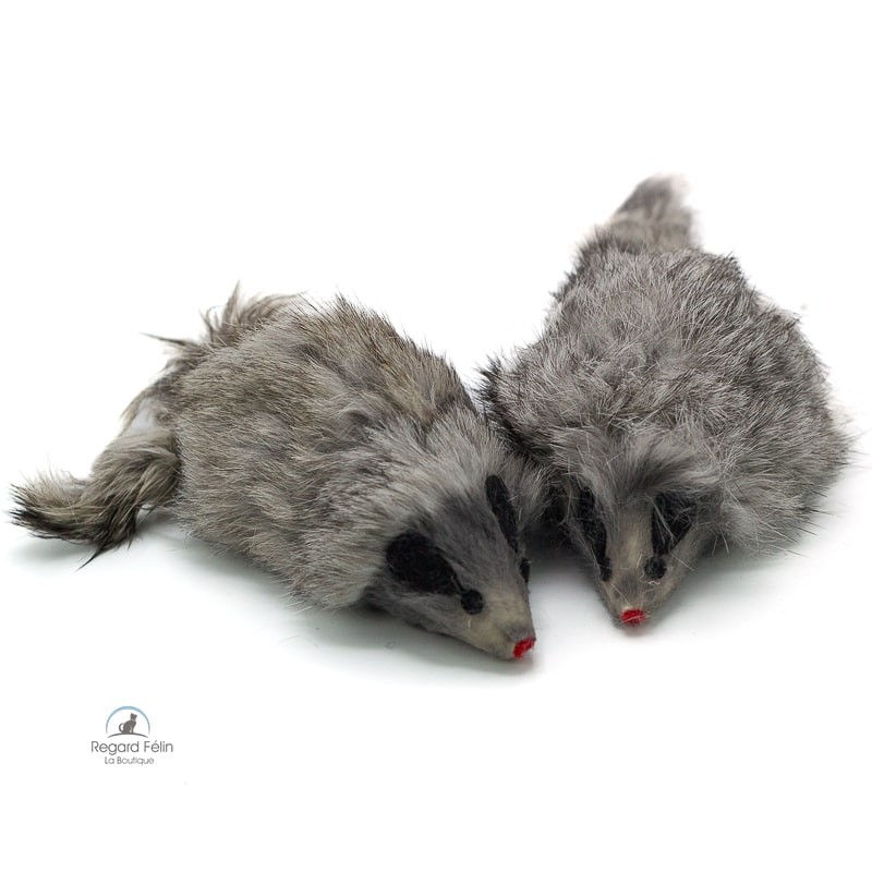 Souris sonore pour chat en fourrure