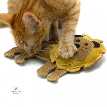 Jouet en cuir véritable pour chat et chien