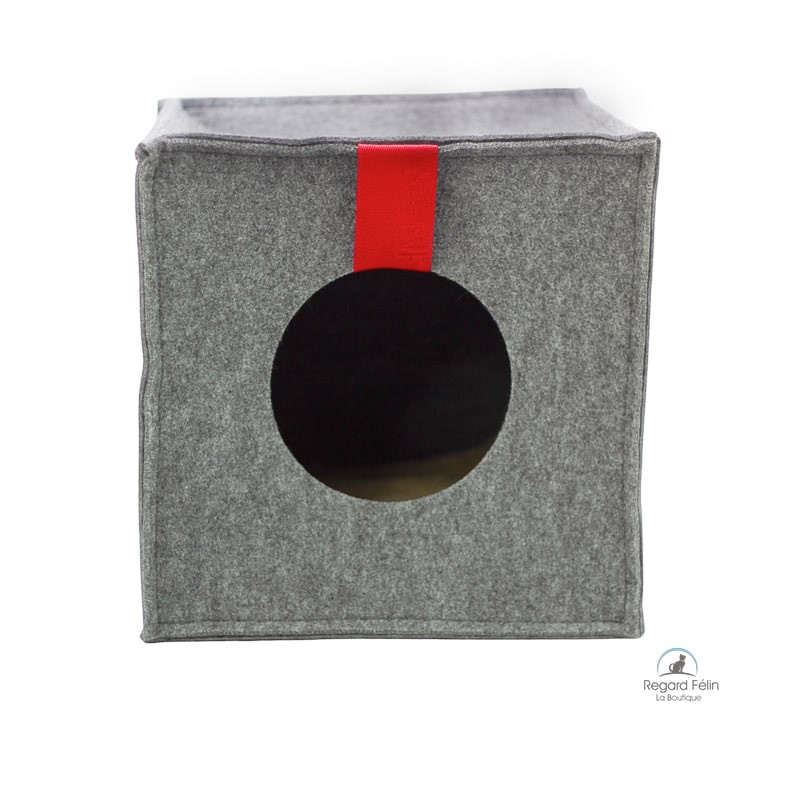 Maison cube pour chat en laine Nufnuf