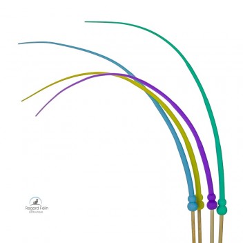 Plumeau pour chat en bois et silicone