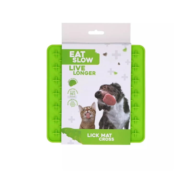 Tapis de léchage et gamelle ludique anti-glouton pour chat