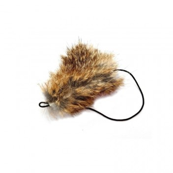 Jouet pour chat amovible en fourrure naturelle à attacher à une canne à pêche