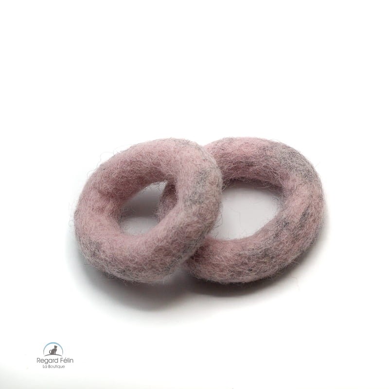 Ring anneau jouet en laine pour chat