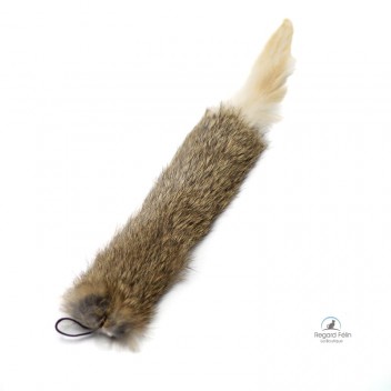Jouet amovible pour chat en fourrure et plumes naturelles