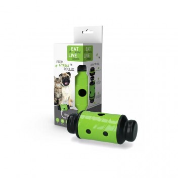 Roller distributeur de croquettes et friandises pour chat - gamelle ludique Eat Slow