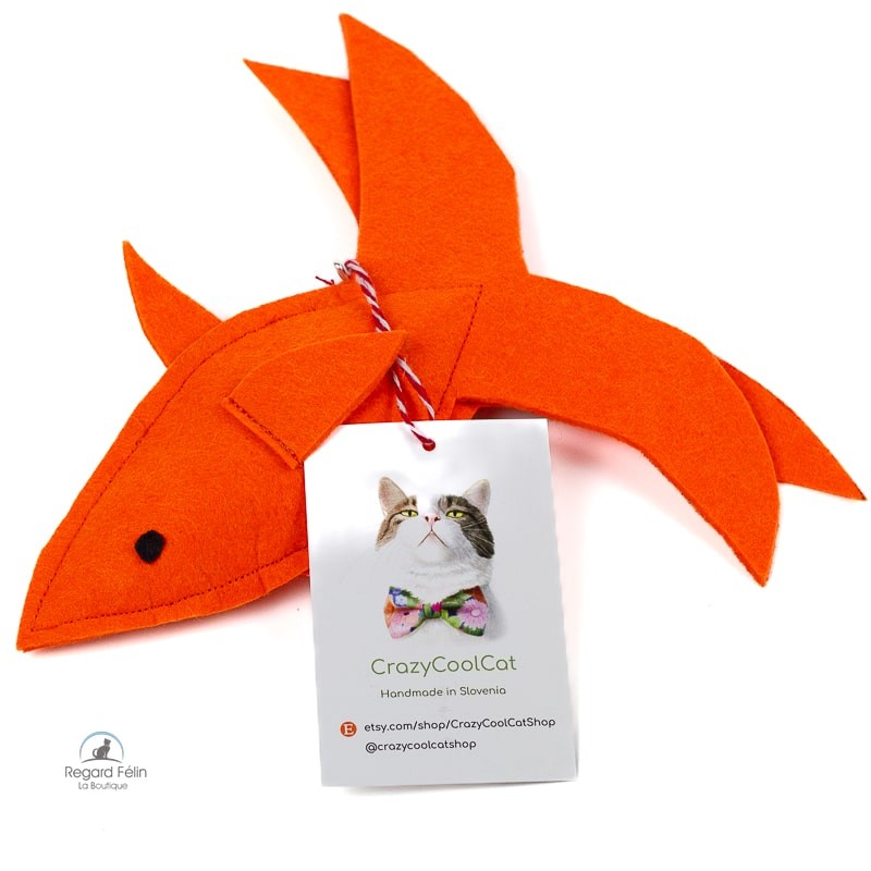 Jouet poisson cataire pour chat et chaton CrazyCoolCat