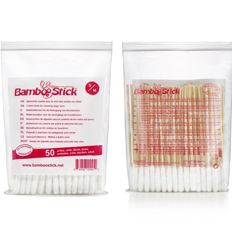 BambooStick (talle S/M) - Cotons-tiges chat et chien - Soin des oreilles chat et chien